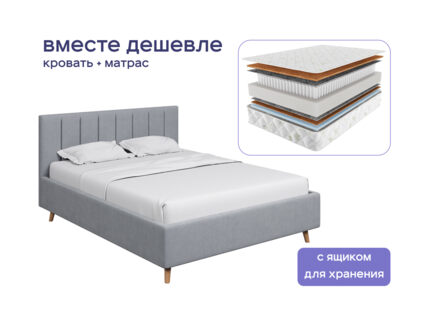 Кровать Димакс Амадора с п/м + матрас Мистер Слип Multi Line стронг 1472